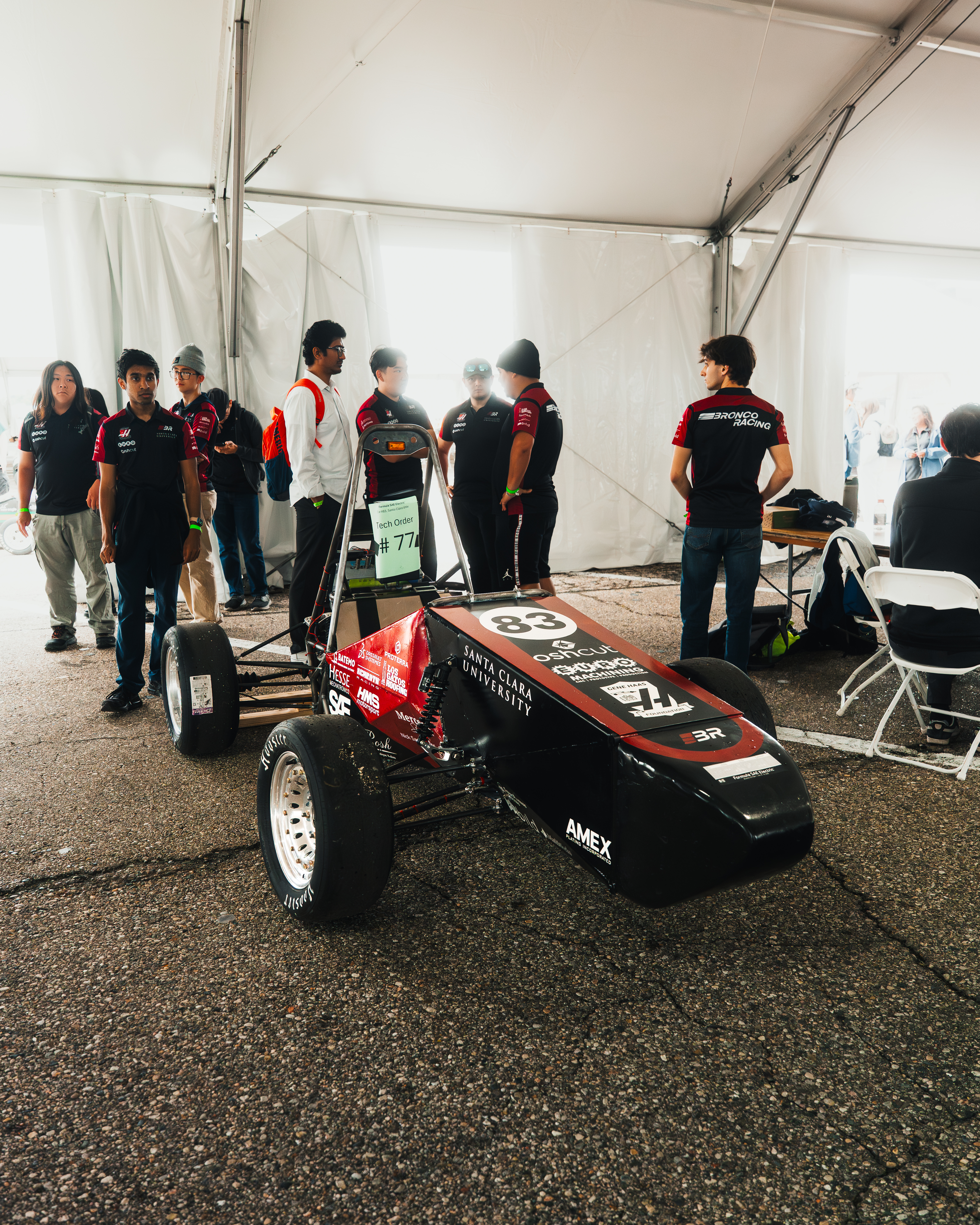 Bronco Racing students working on and presenting their Formula SAE car, photo 7