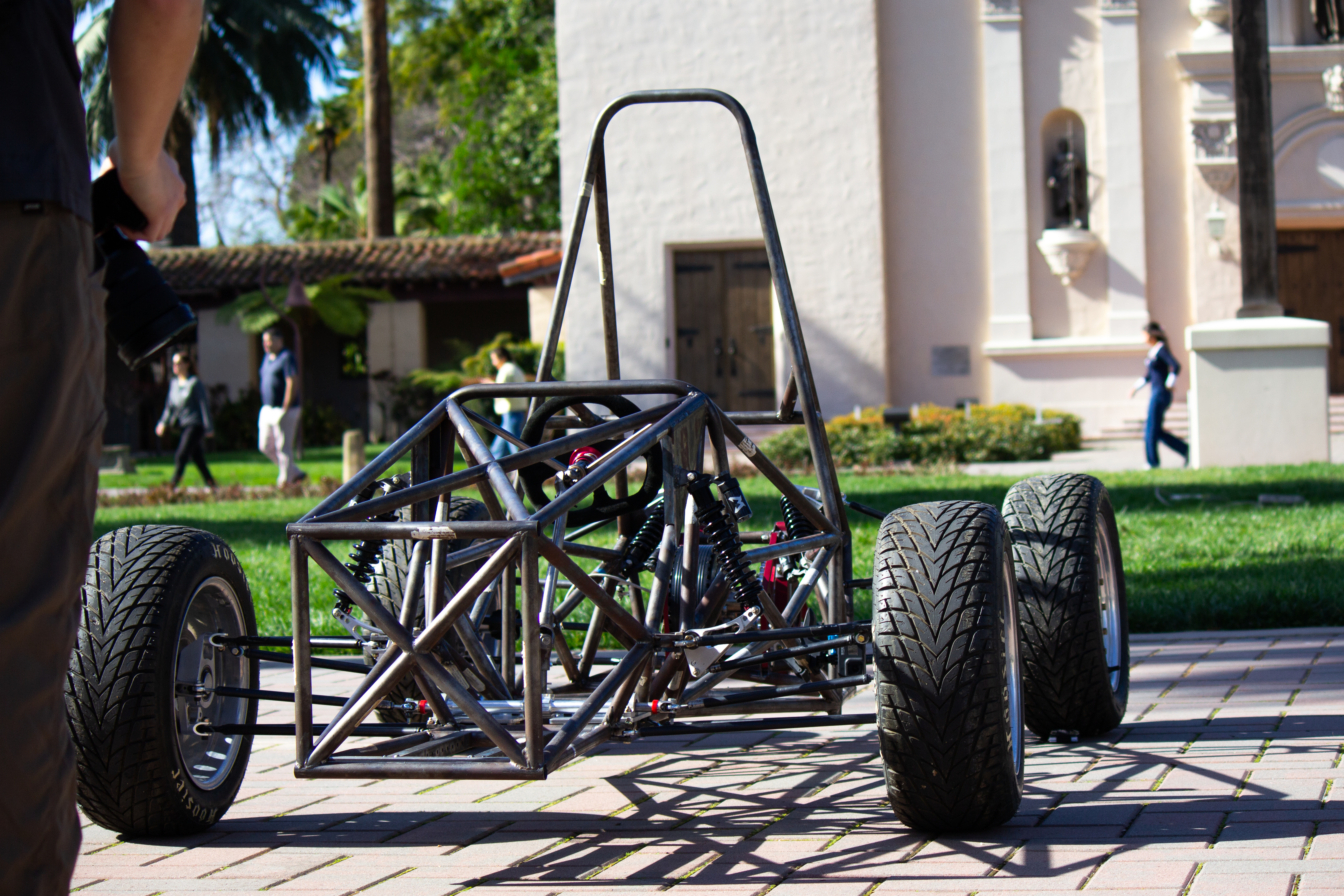 Bronco Racing students working on and presenting their Formula SAE car, photo 19