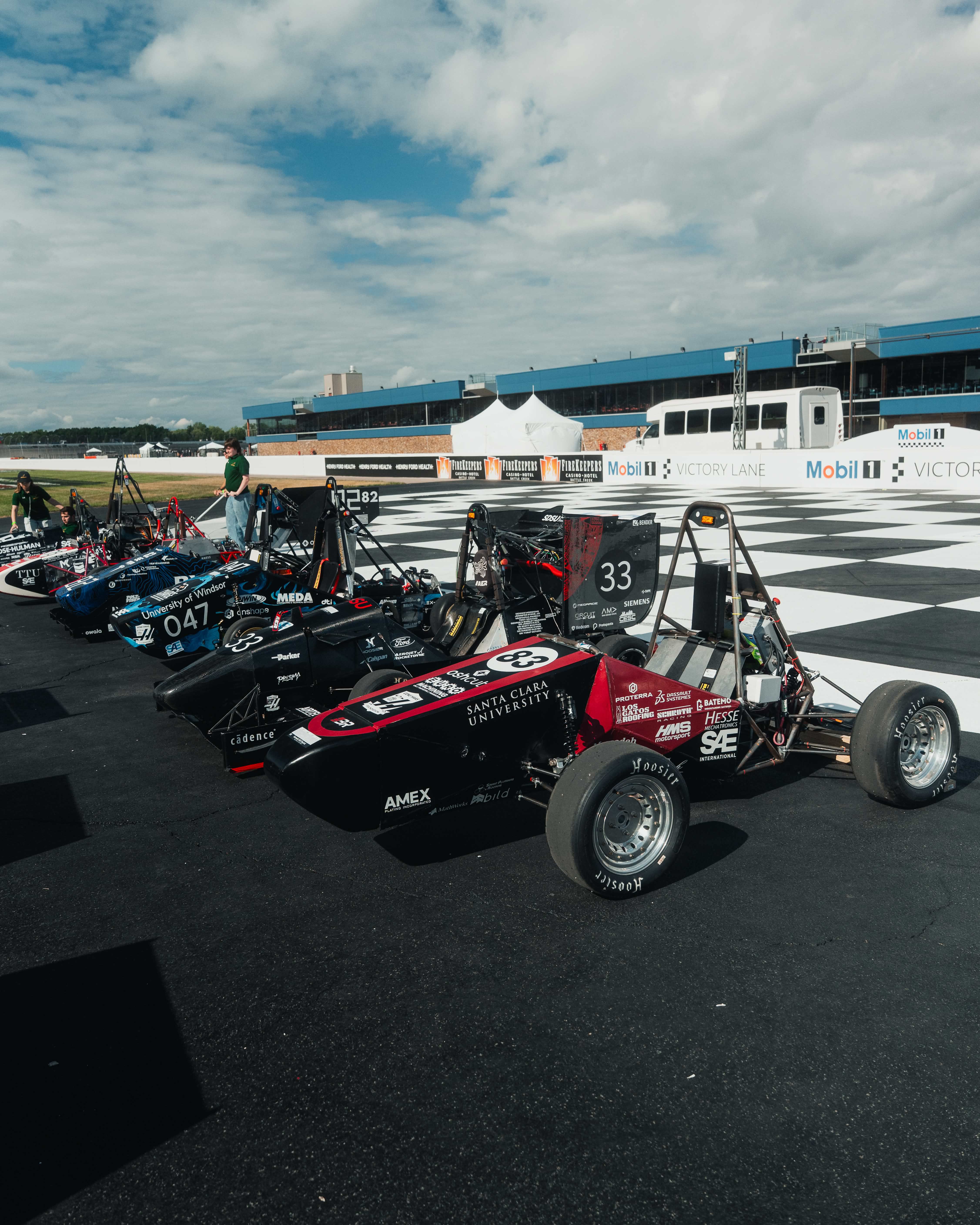 Bronco Racing’s BR-01 Formula SAE electric car at competition